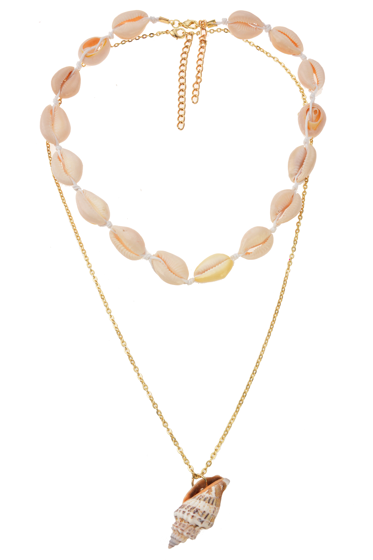 Denizkabuklu Çiftli Kolye