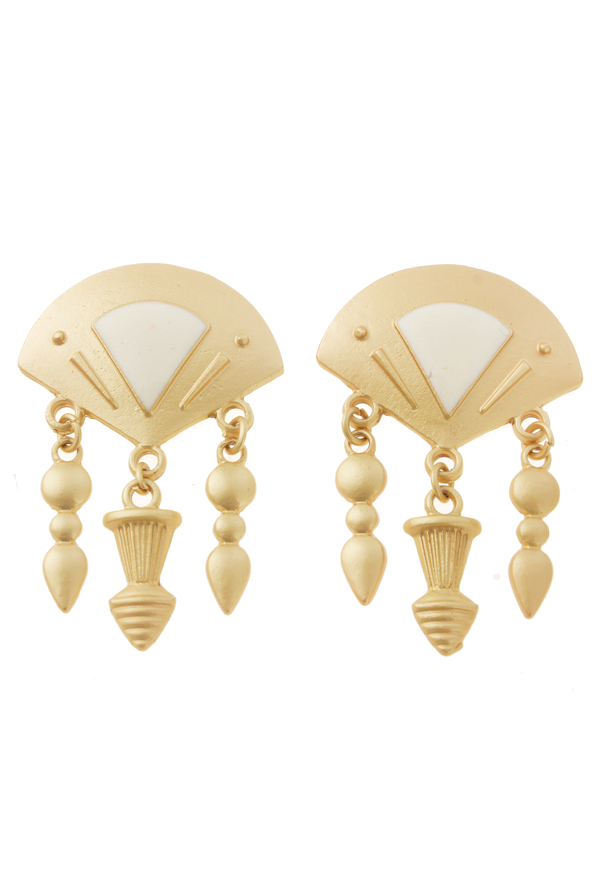 Etnik Mat Gold Küpe