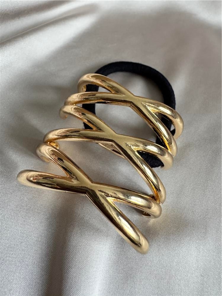 Gold Çaprazlı Lastik Toka