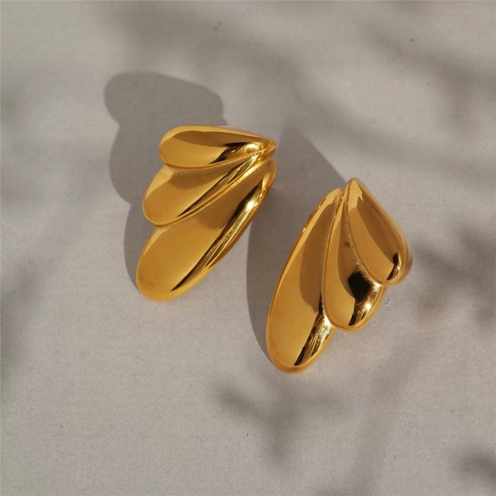 Gold Çelik Damlalar Küpe