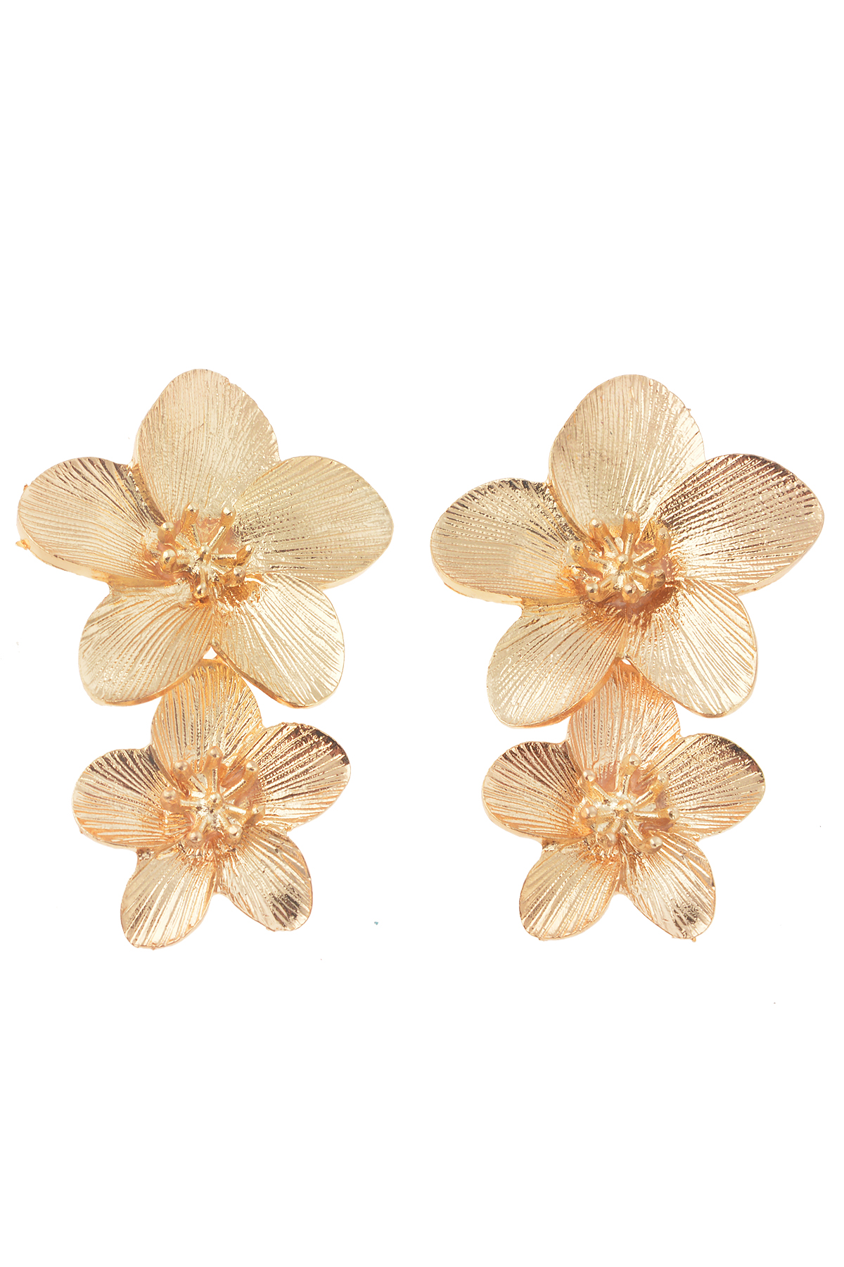 Gold Çiçekler Küpe