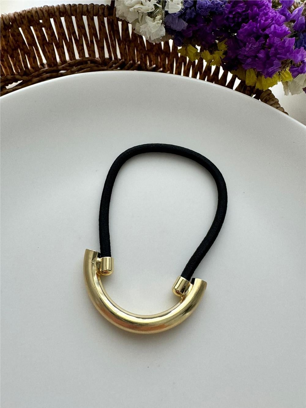 Gold İnce Çubuk ve Lastik Toka