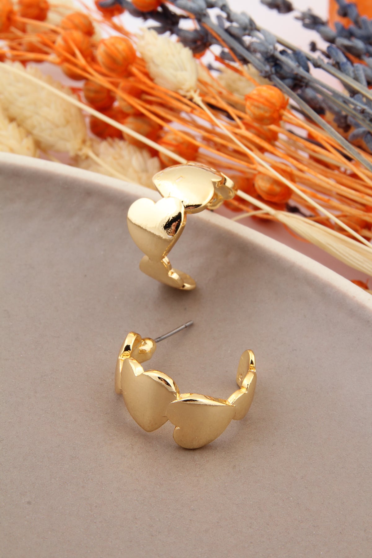 Gold Kalpler Halka Küpe