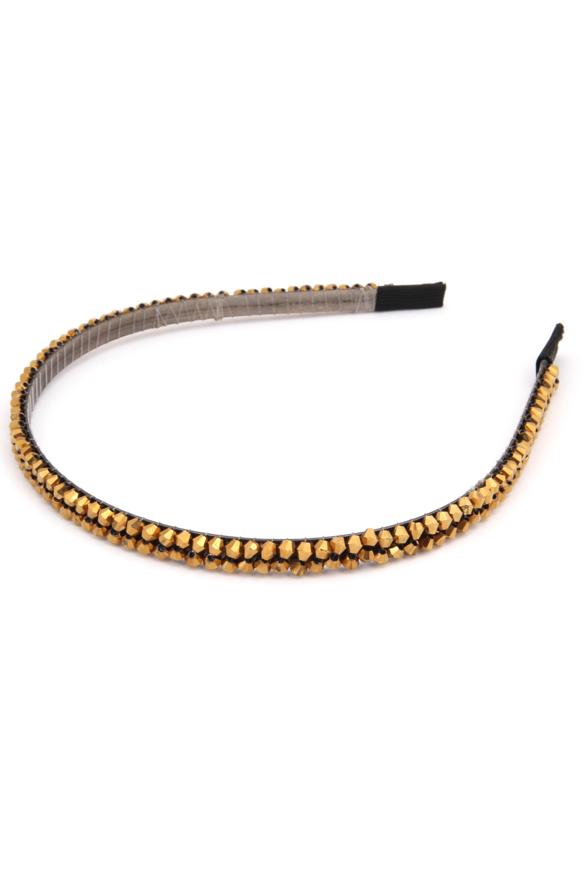 Gold Kristal Taş Örme Taç