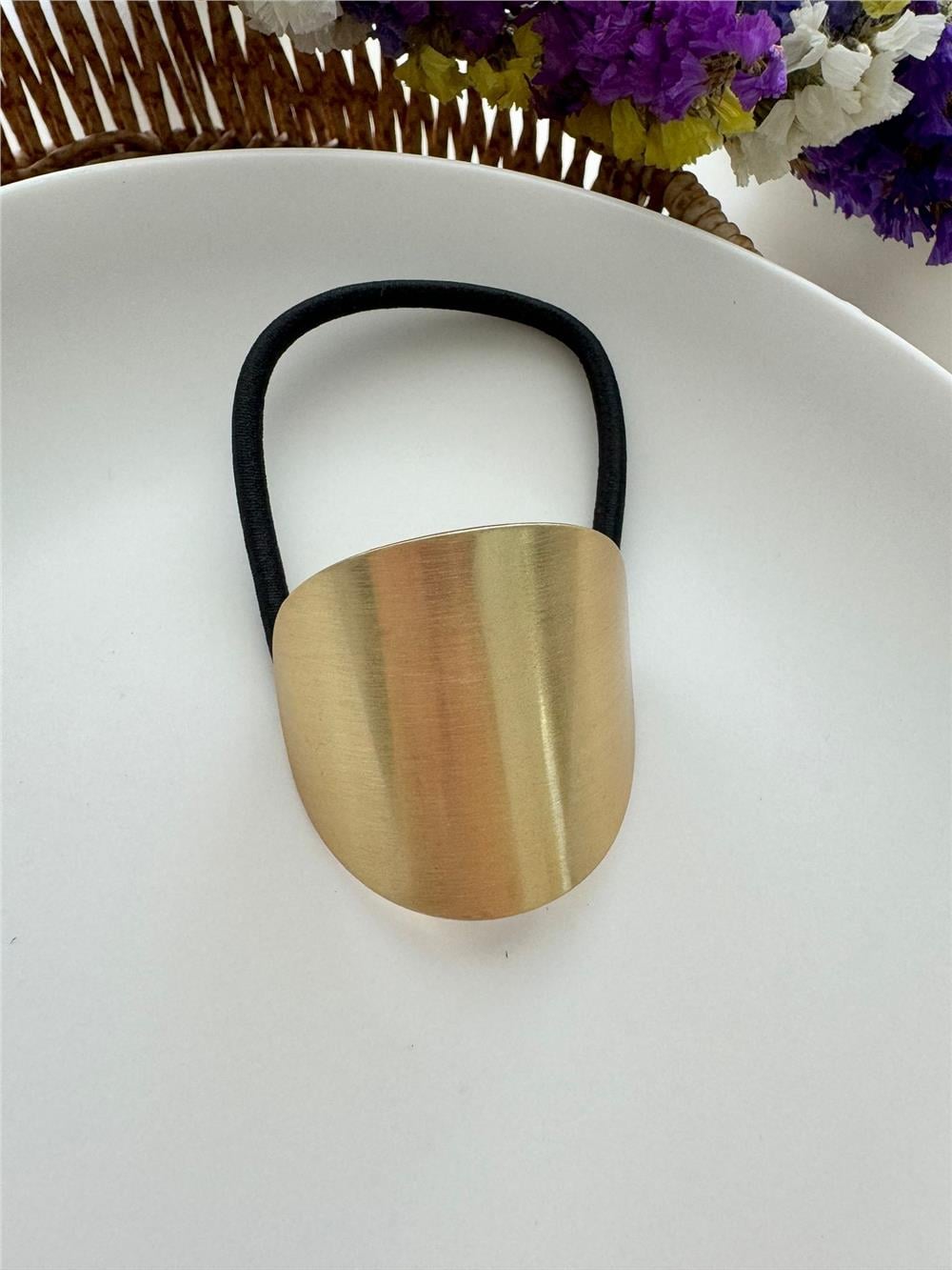 Gold Oval Metal ve Lastik Toka