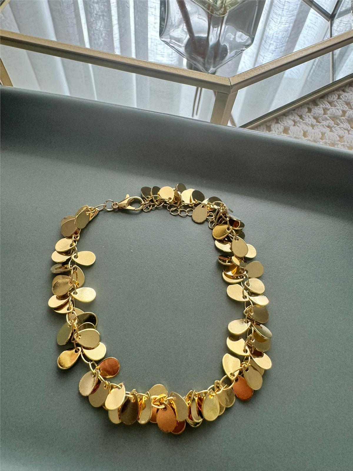 Gold Sallantılı Damlalı Charm Halhal