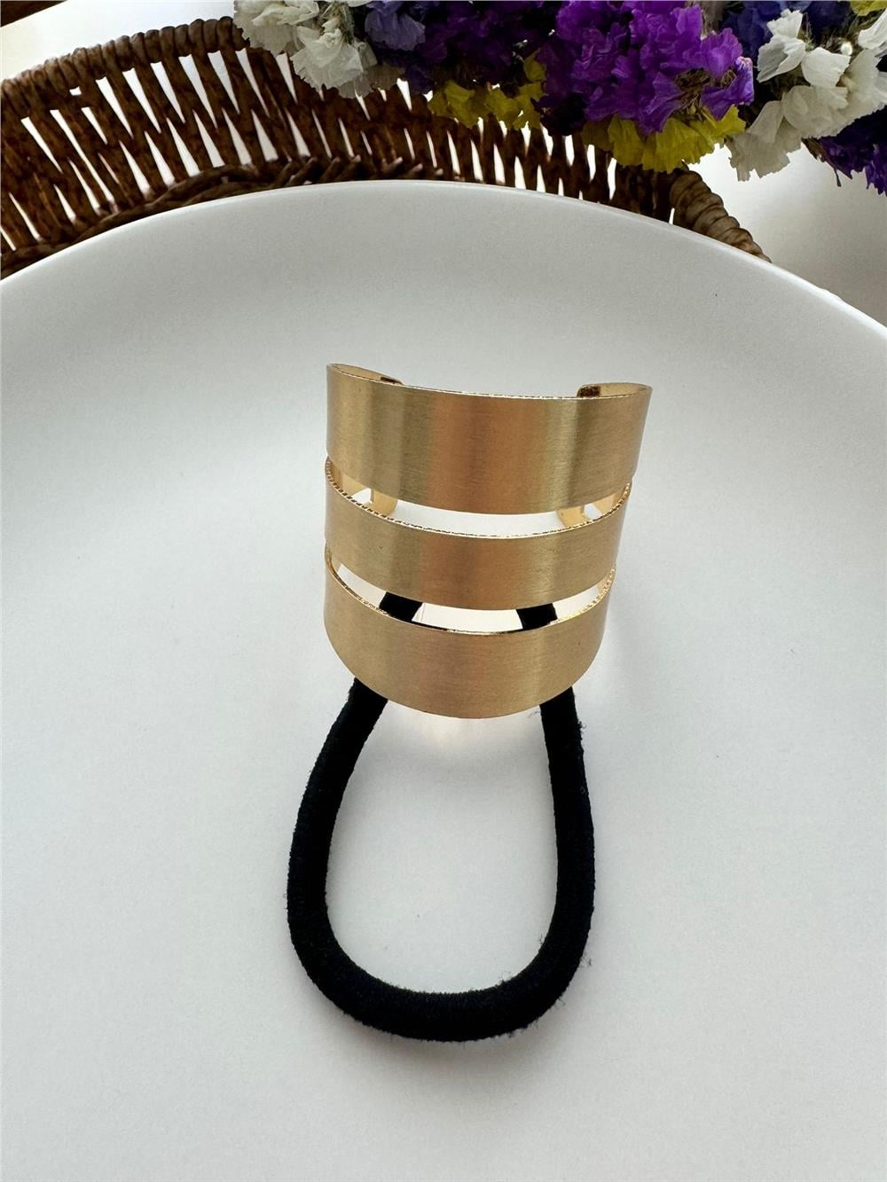 Gold Üçlü Metal ve Lastik Toka