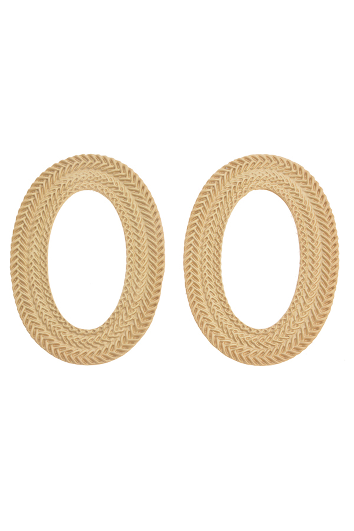 Gold Zincir Oval Küpe