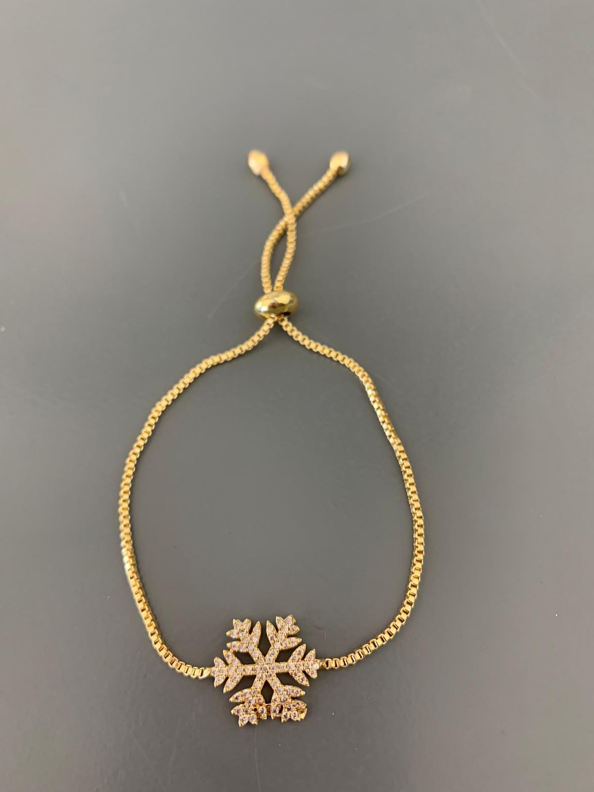 Gold Zirkon Kartanesi Asansörlü Bileklik