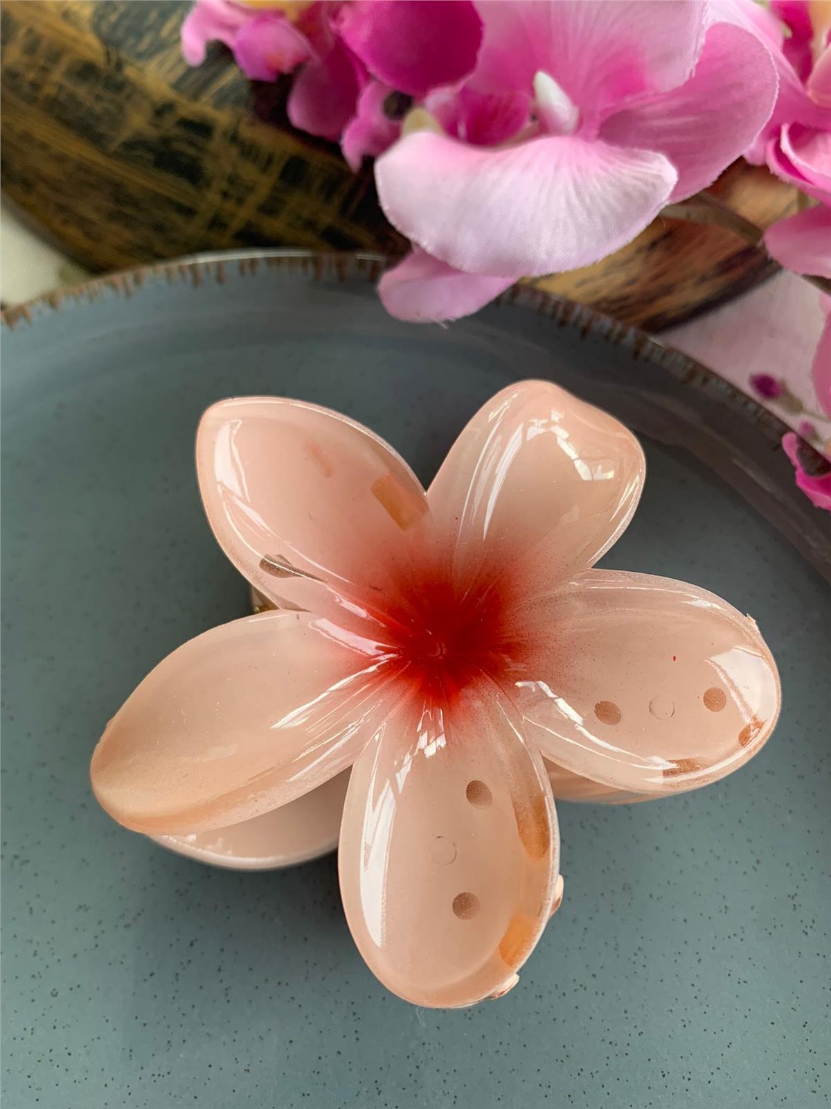 Gül Kurusu Plumeria Çiçeği Mandal Toka