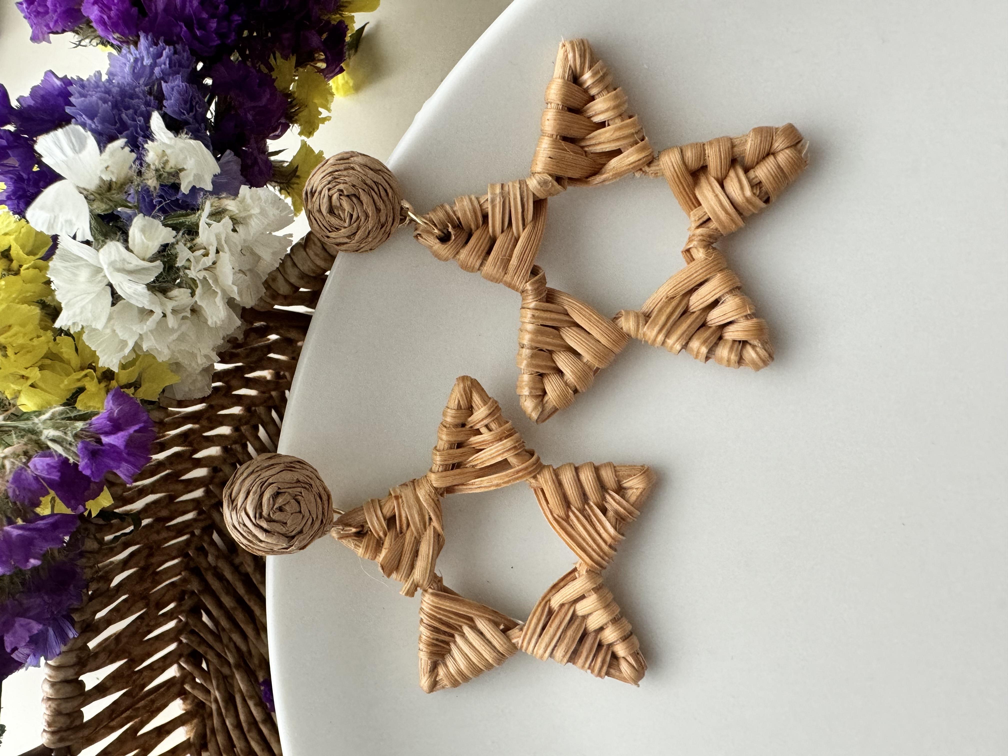 Hasır Yıldız Küpe