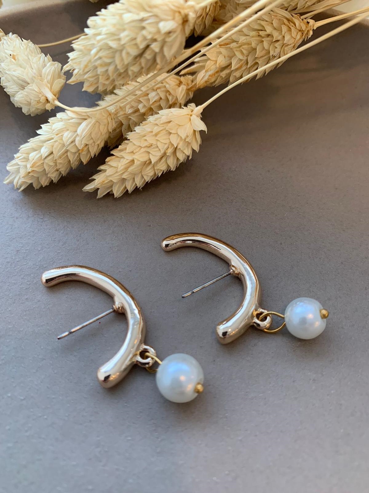 İncili Kulak Aksesuarı Piercing Küpe