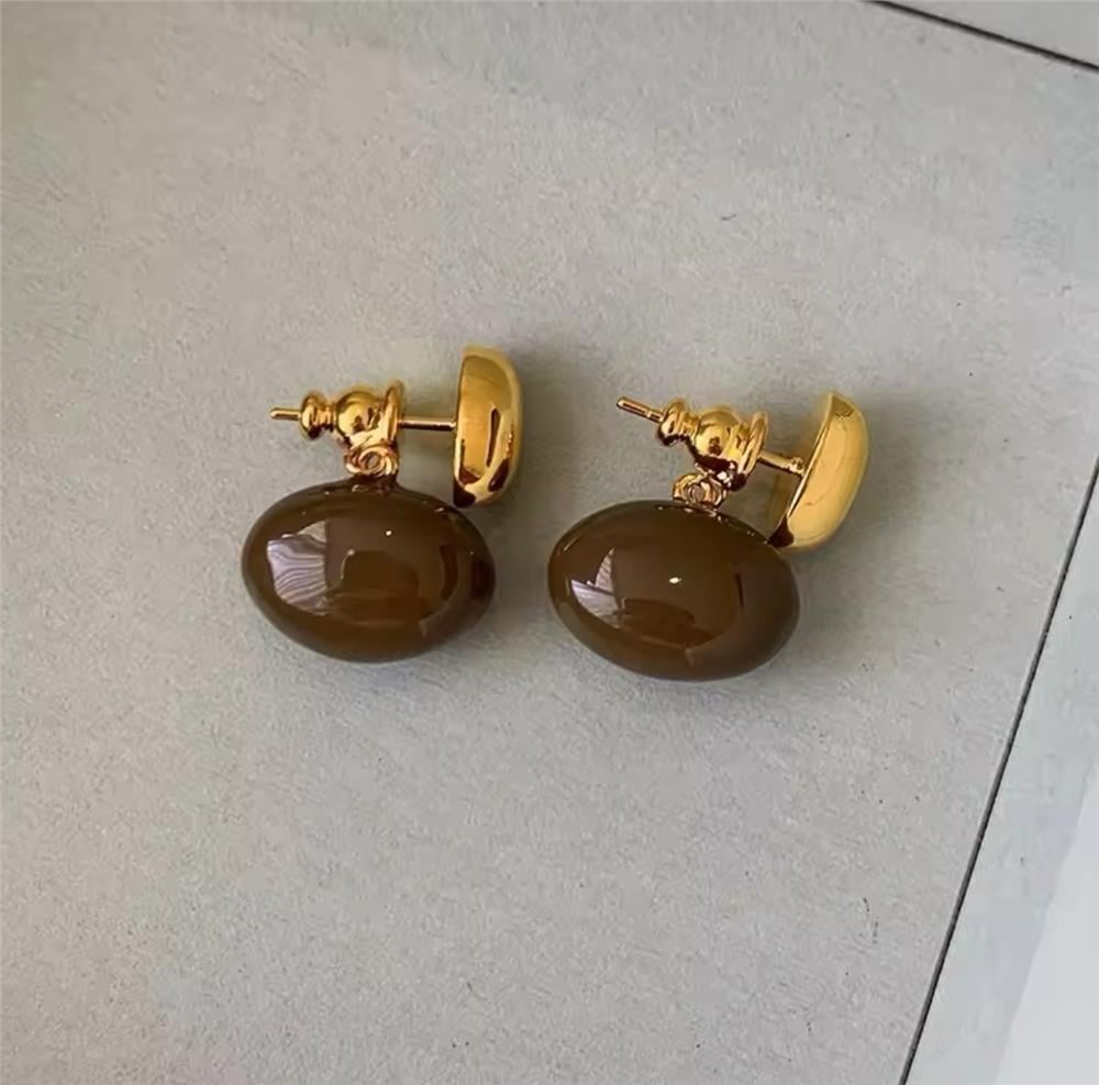 Kahverengi Gold Hayalet Küpe