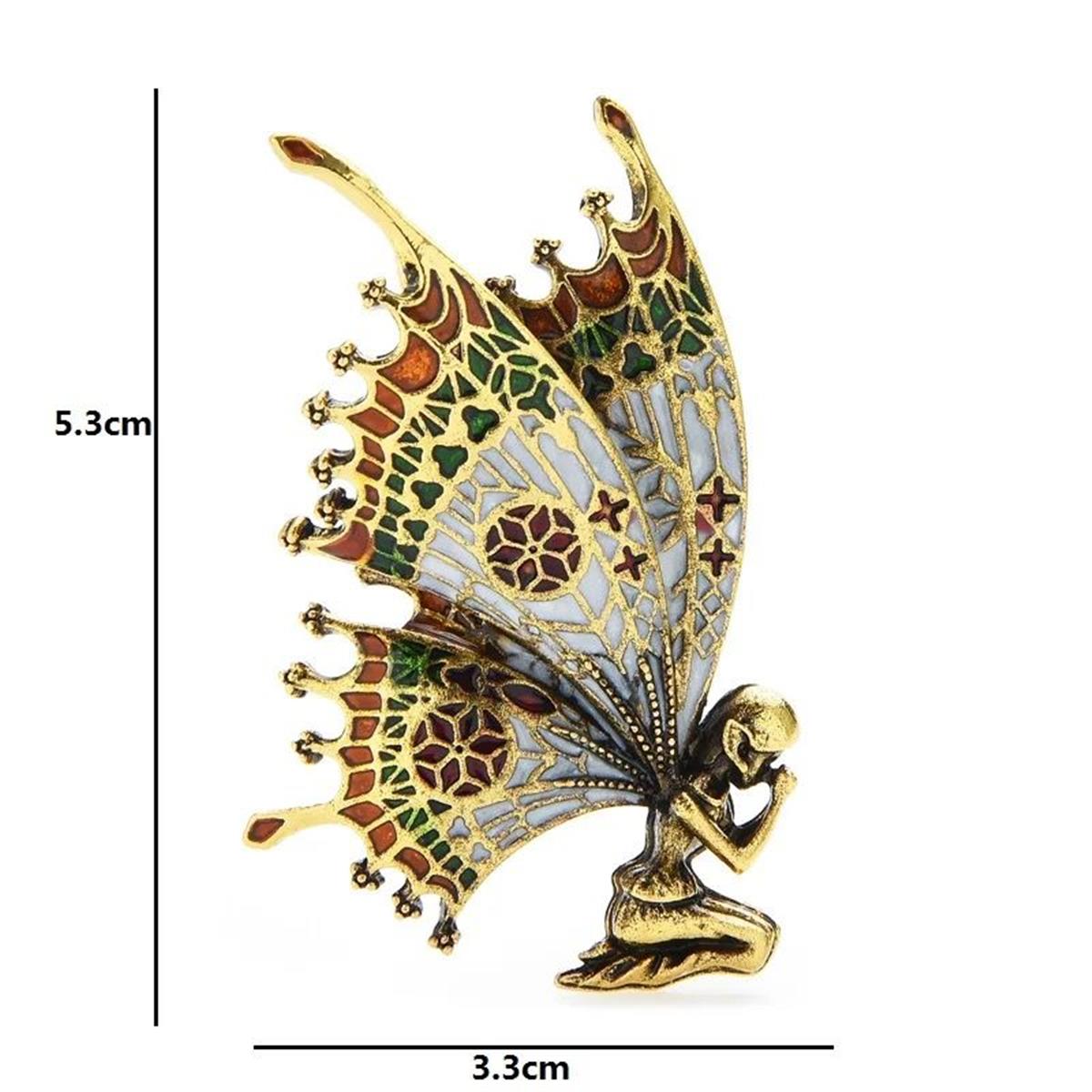 Kelebek Kanatlı Kız Broş
