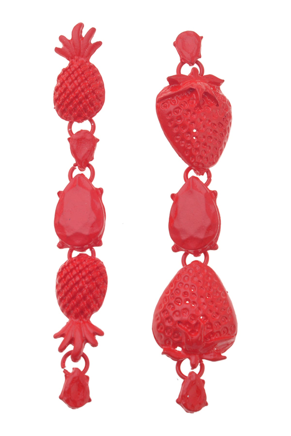 Kırmızı Çilek Ve Ananas Küpe