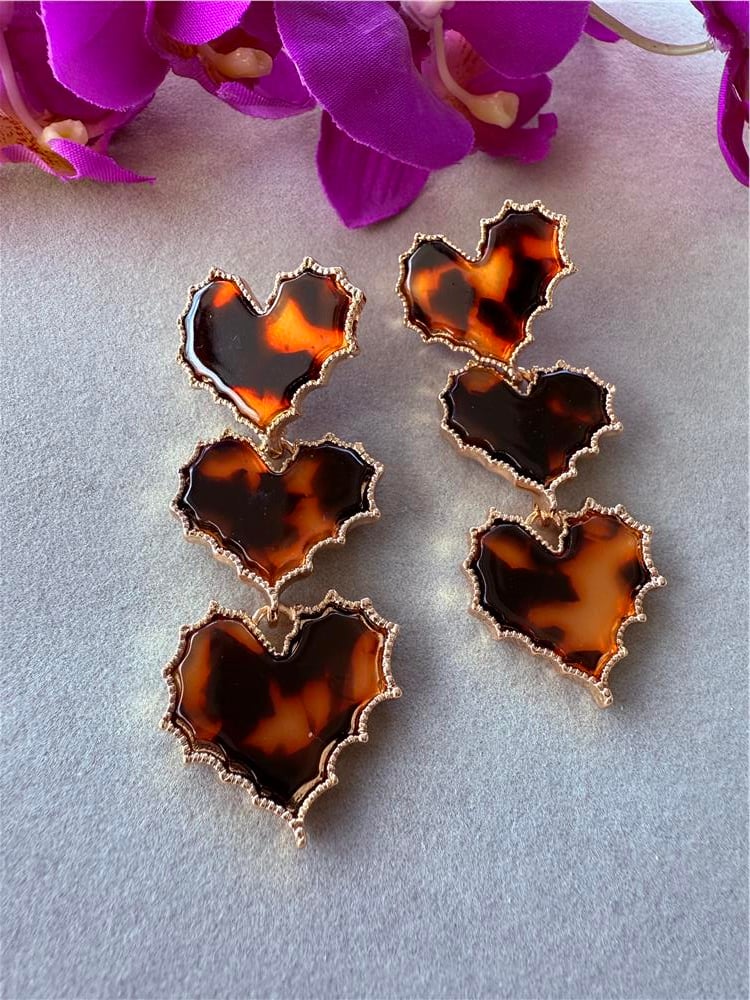 Leopar Kalpler Uzun Küpe