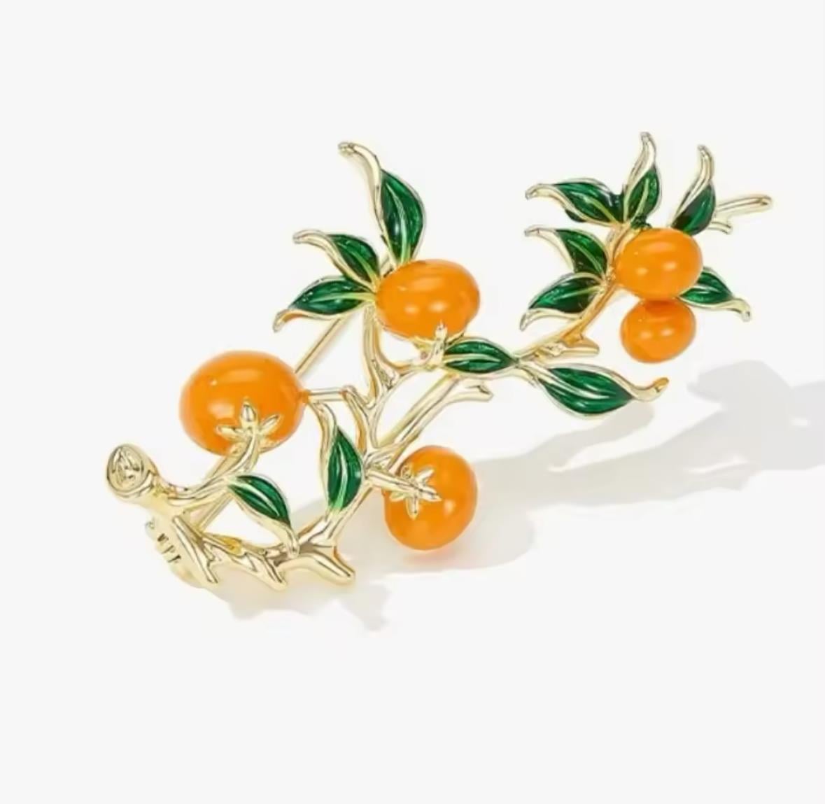 Mandalina Dalı Broş