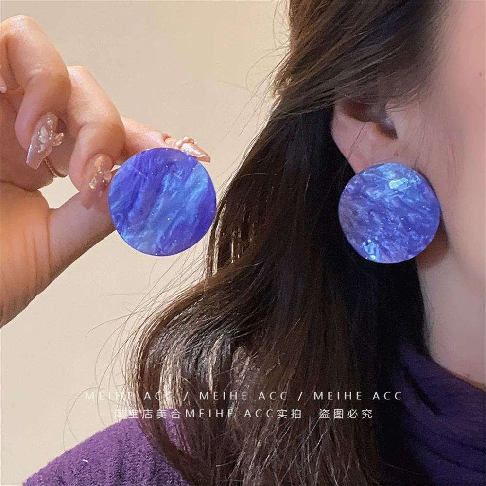 Mor Simli Daire Küpe