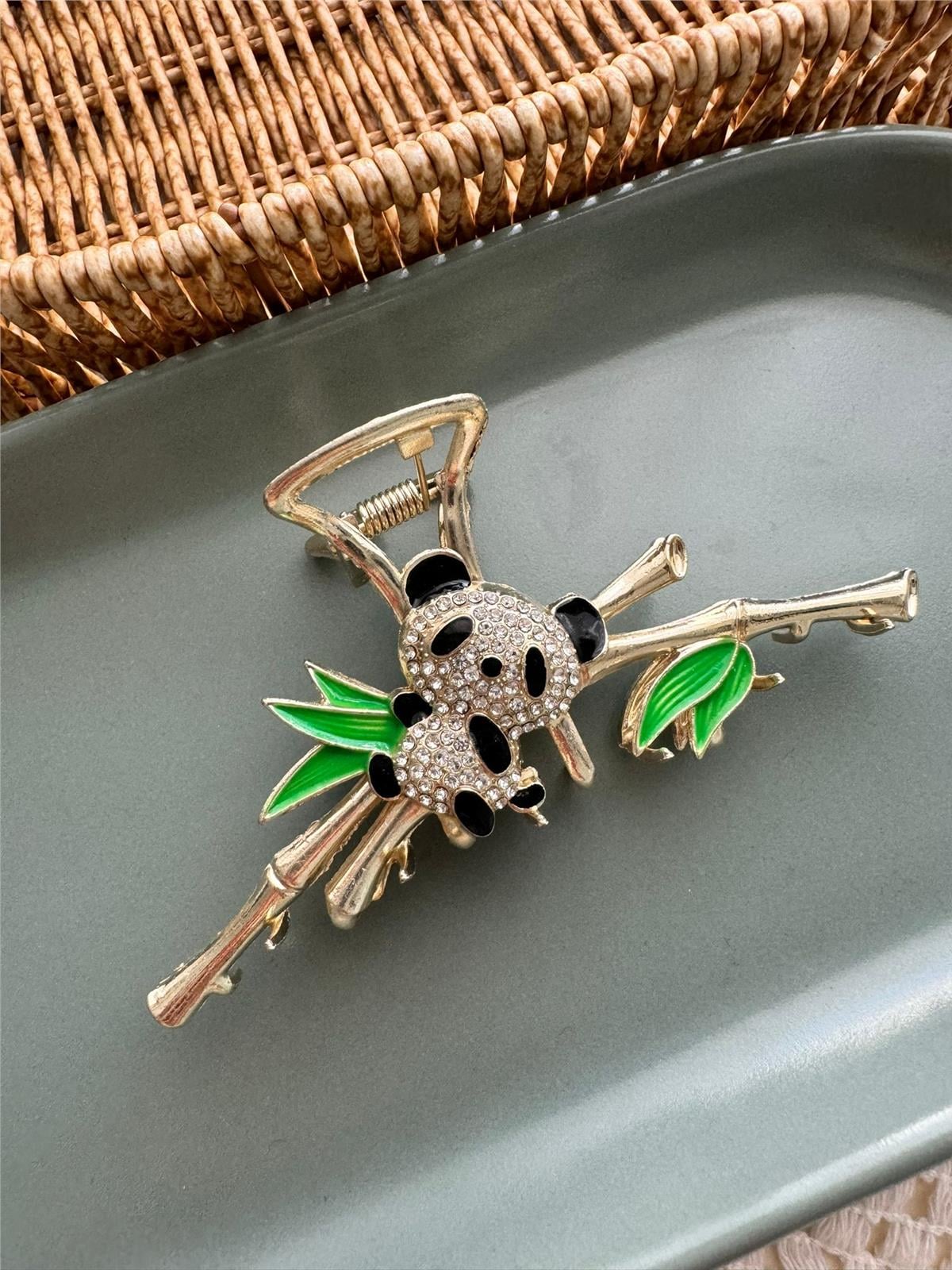 Panda ve Bambu Mandal Toka