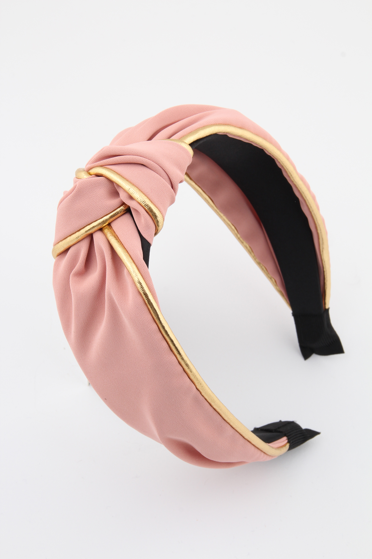 Pembe Gold Biyeli Düğümlü Taç
