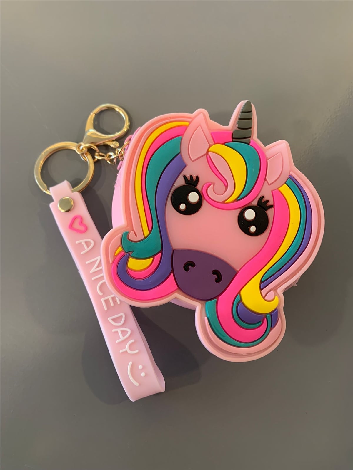 Pembe Unicorn Mini Çanta Aksesuar Cüzdan