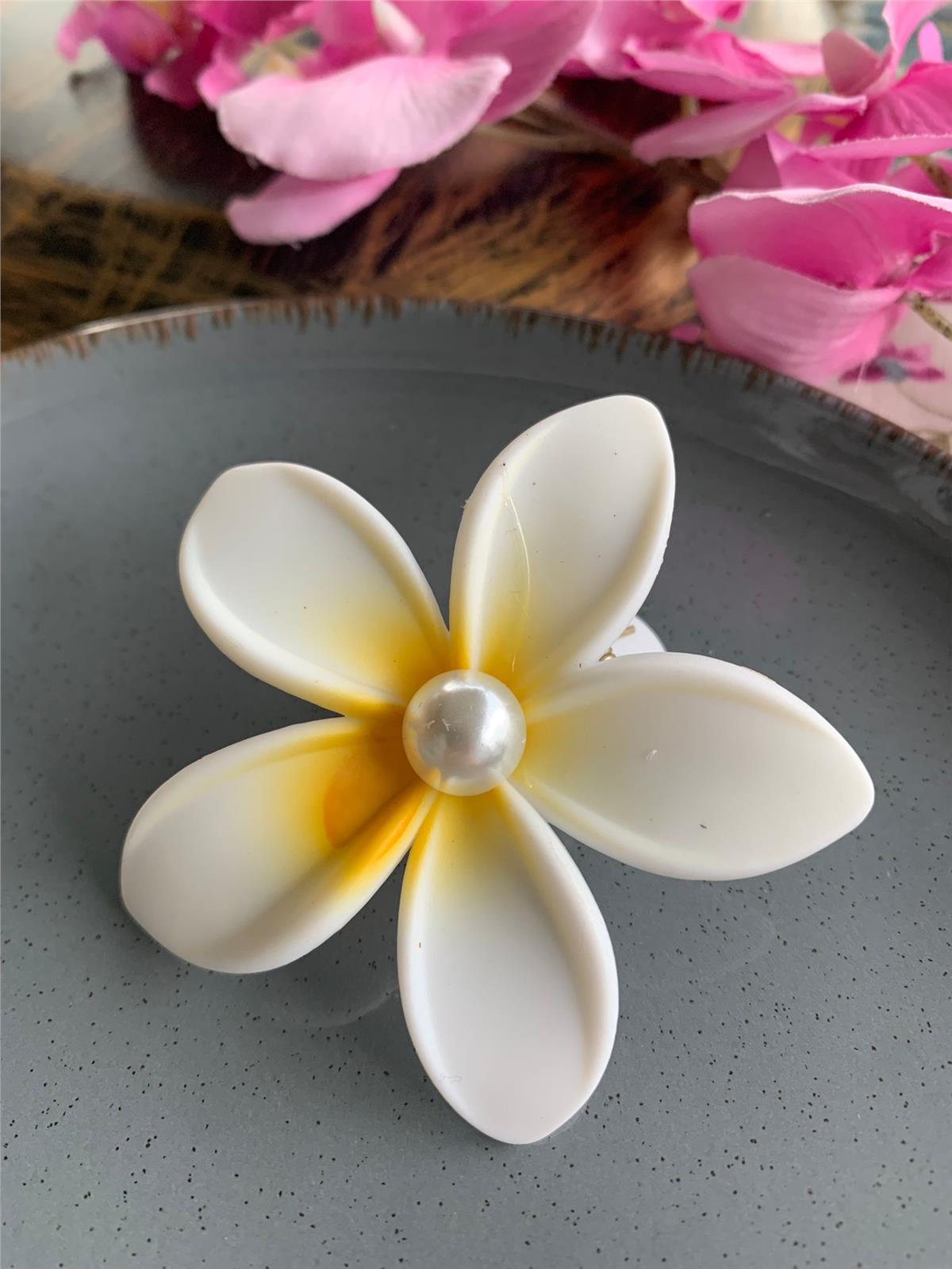 Plumeria Çiçeği Pens Toka