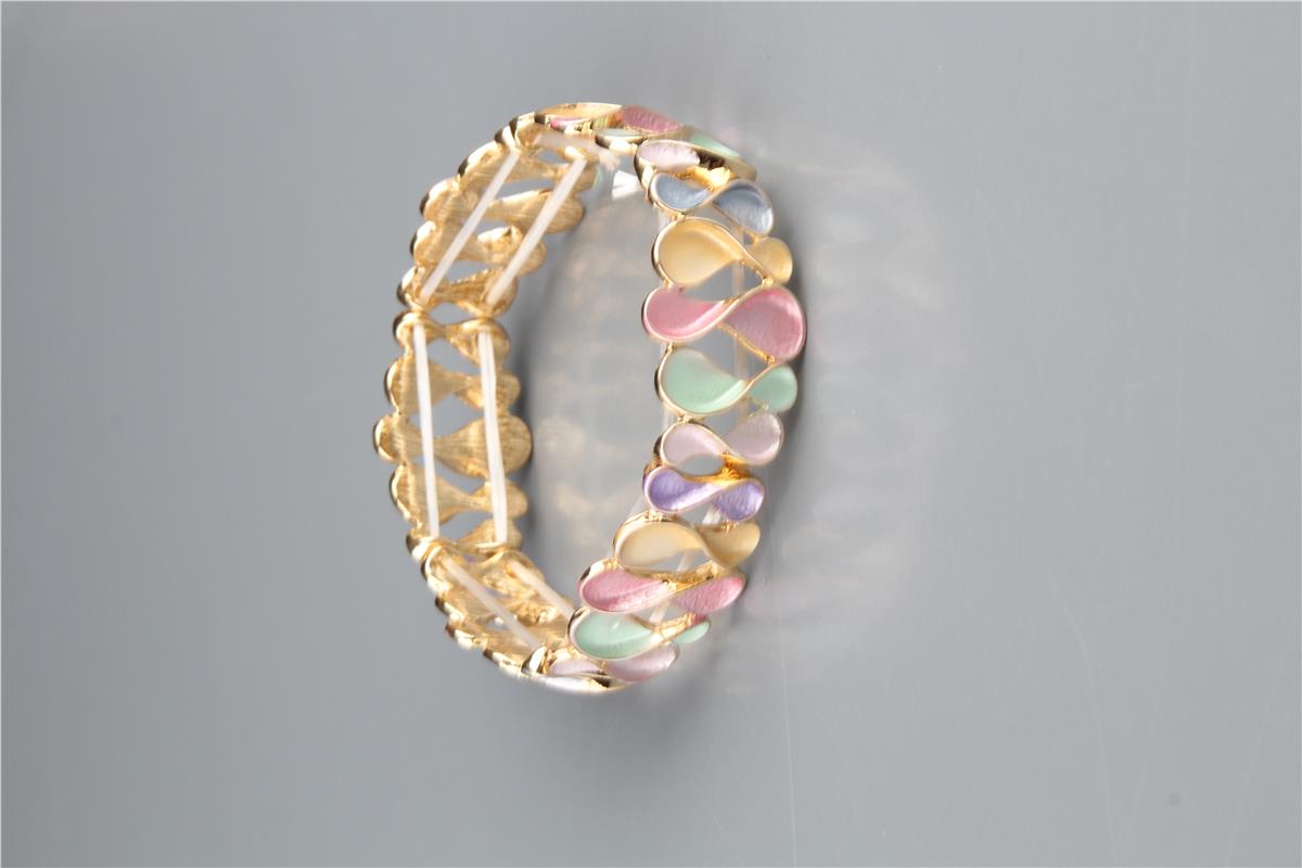 Renkli Dalgalı Lastik Bileklik