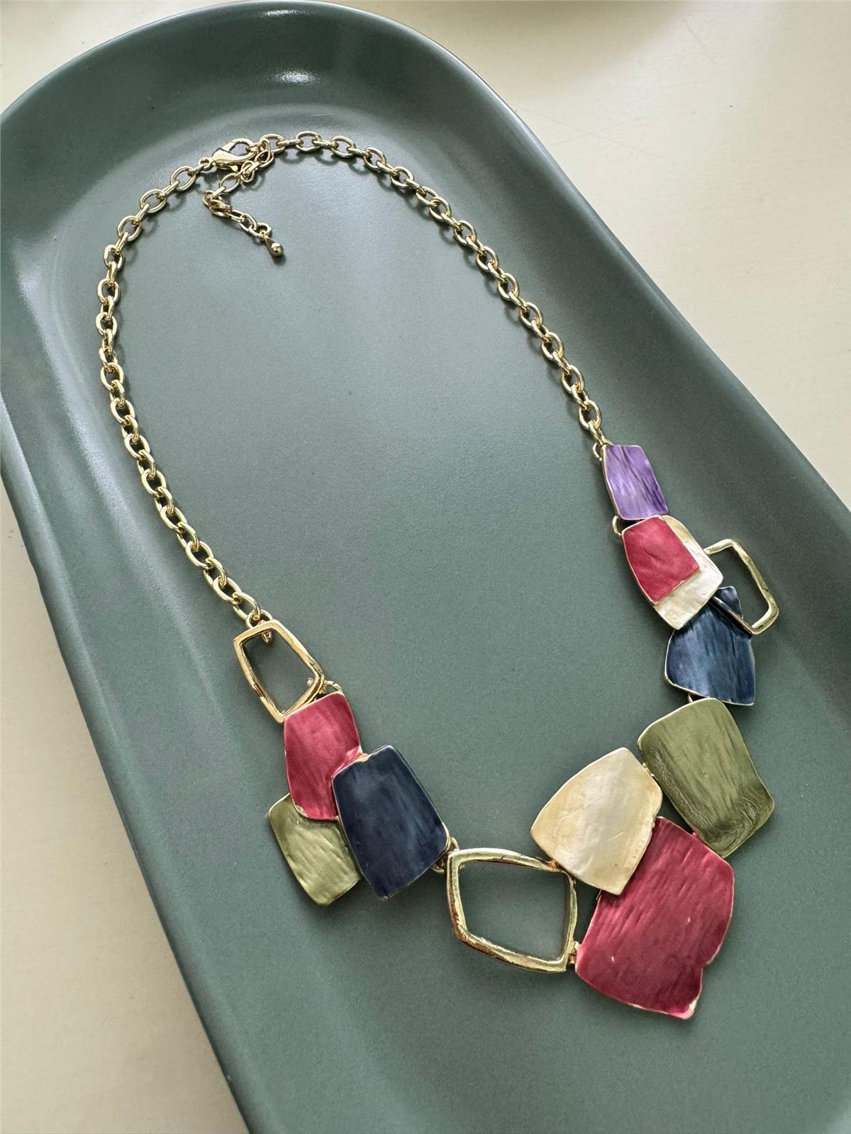 Renkli Geometrik Kolye