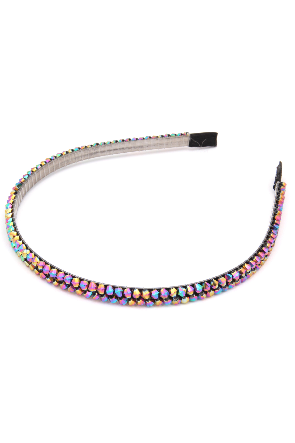 Renkli Kristal Taş Örme Taç