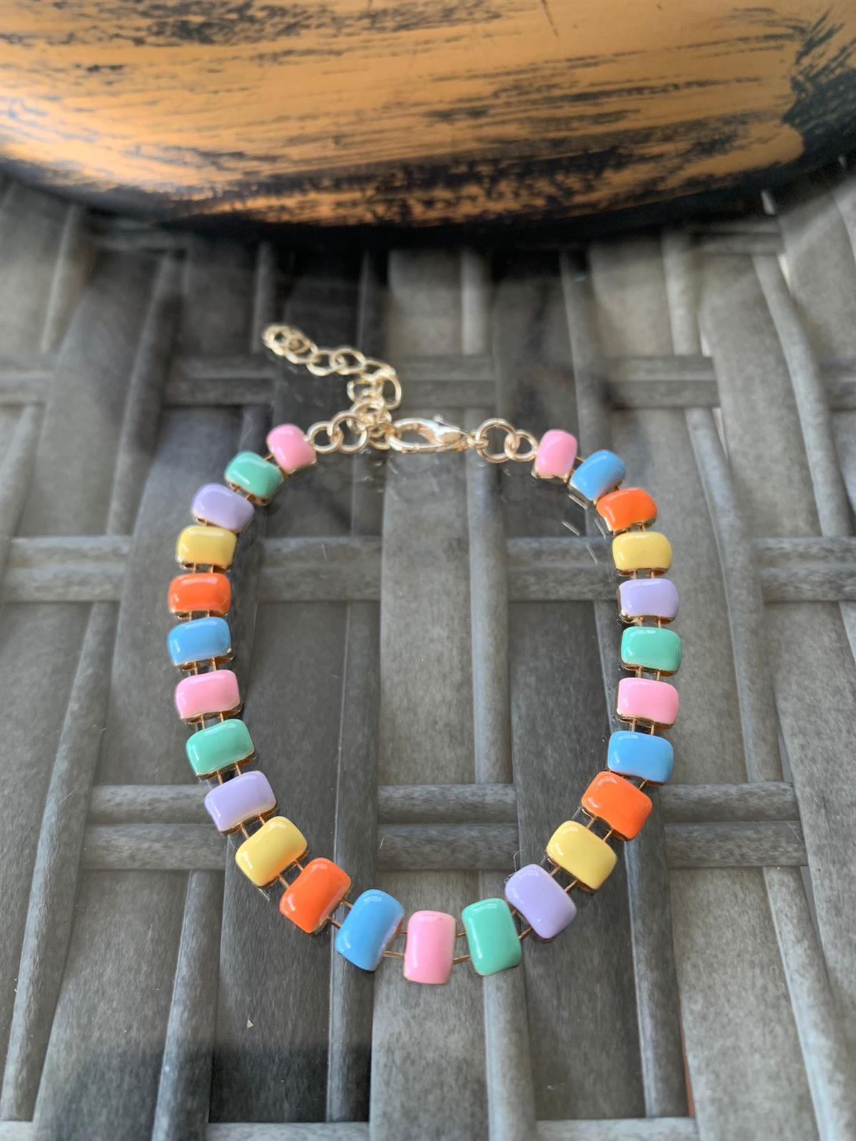 Renkli Mineli Bileklik