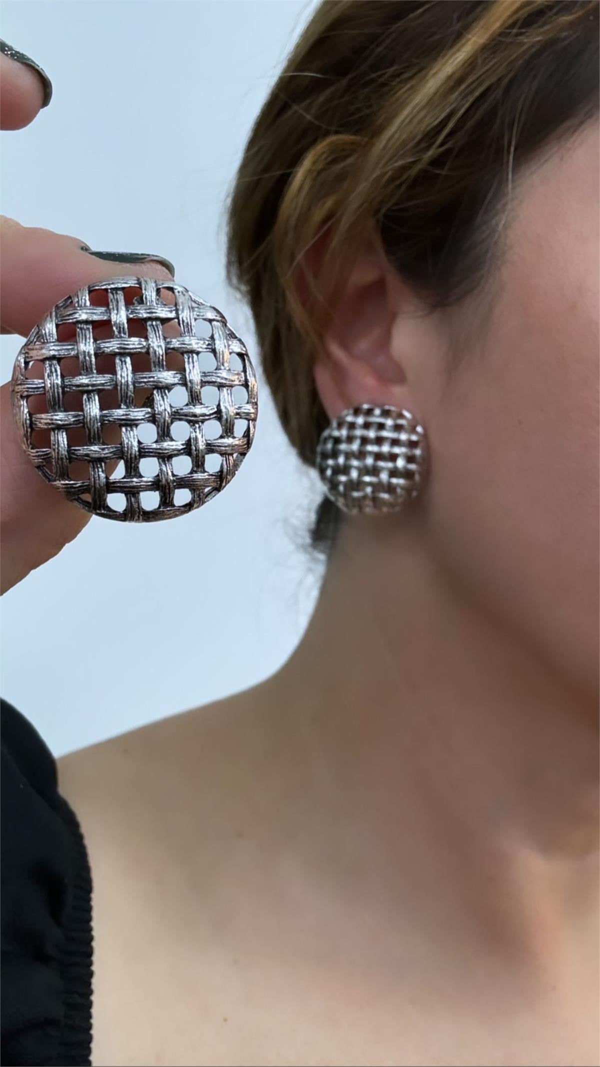 Silver Daire Kafes Küpe