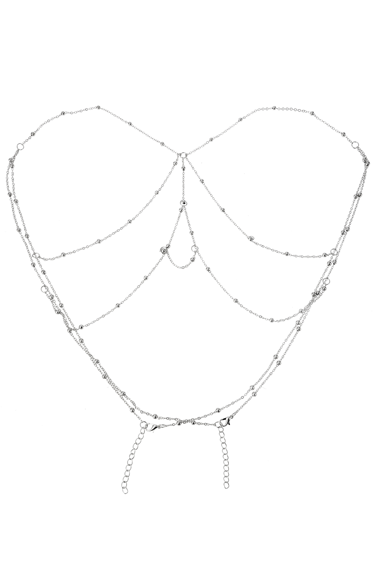 Silver Zincirli Vücut Aksesuarı