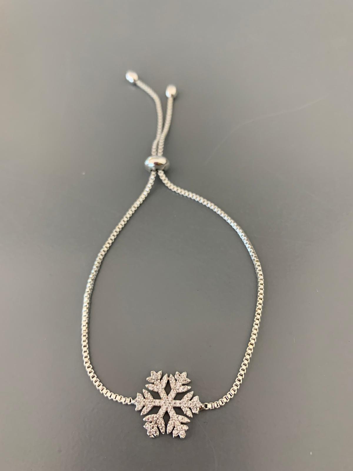 Silver Zirkon Kartanesi Asansörlü Bileklik