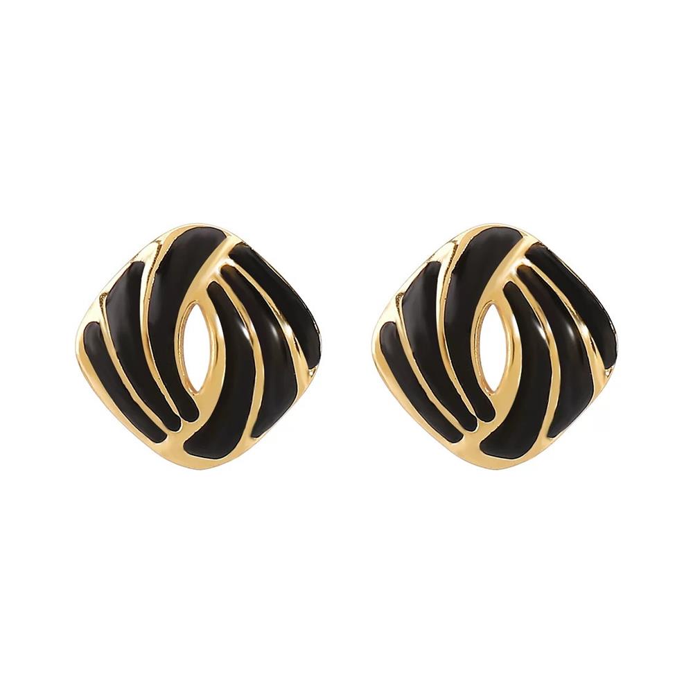 Siyah Kare Çelik Küpe