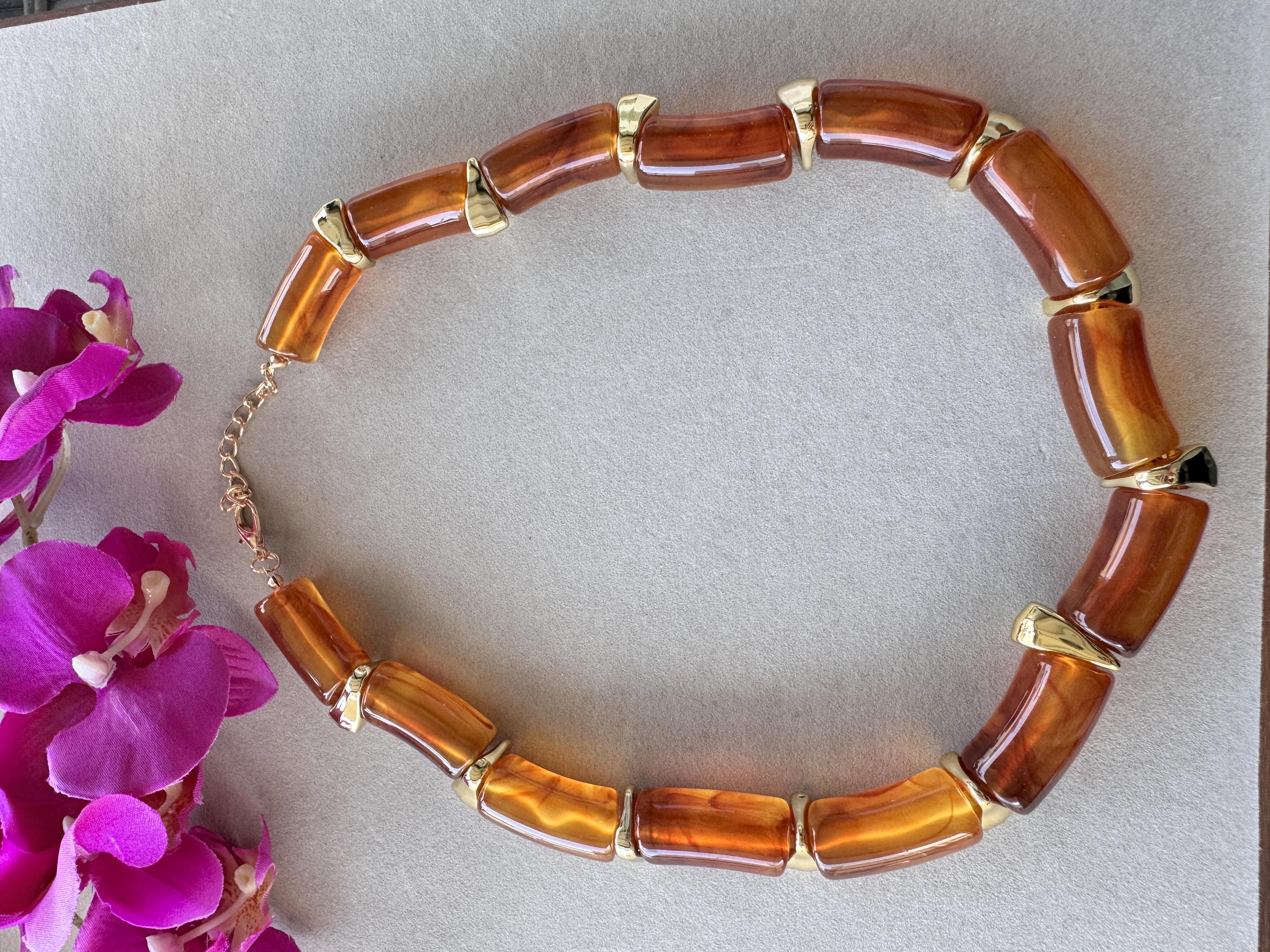 Taba Kemik Boncuklu Kolye