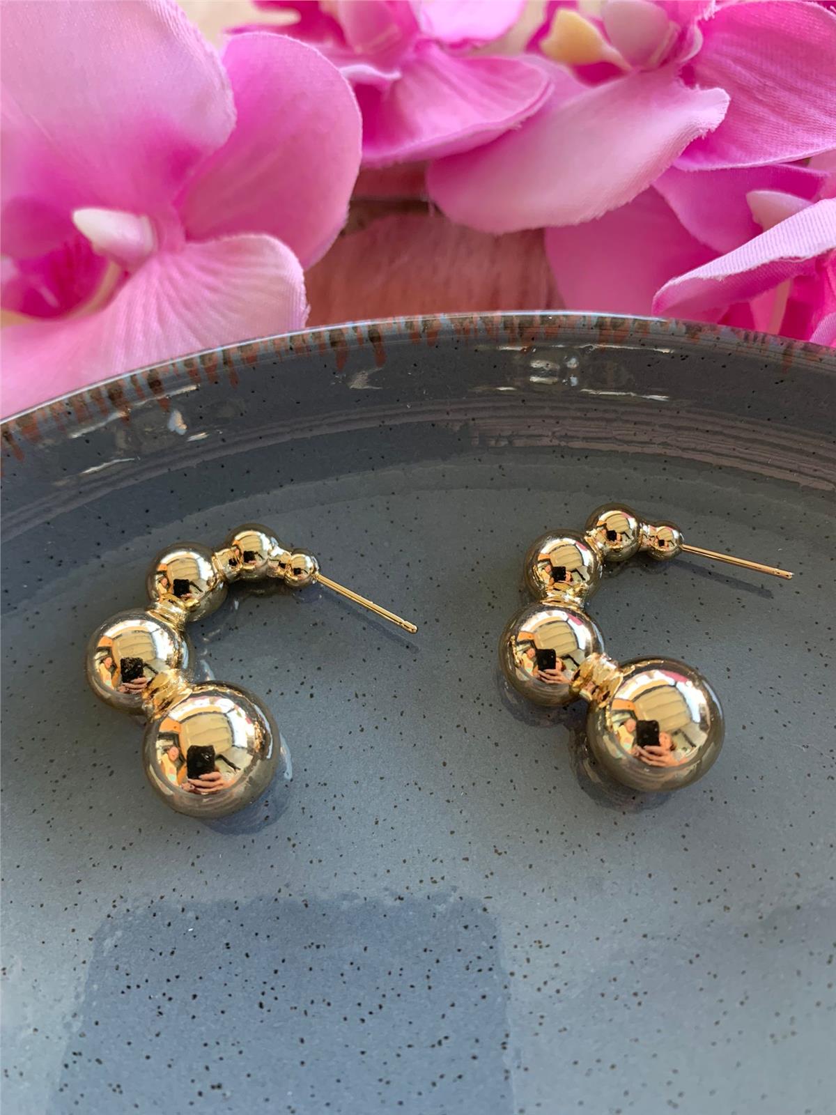 Topçuklu Halka Küpe