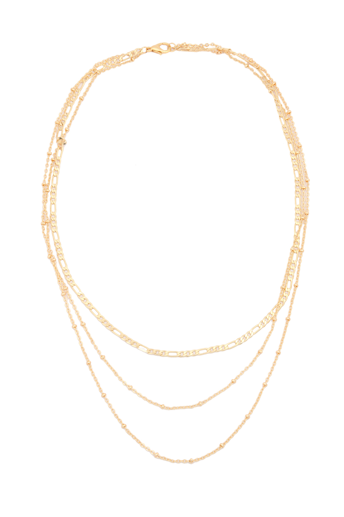 Üçlü Gold Kaplama Kolye