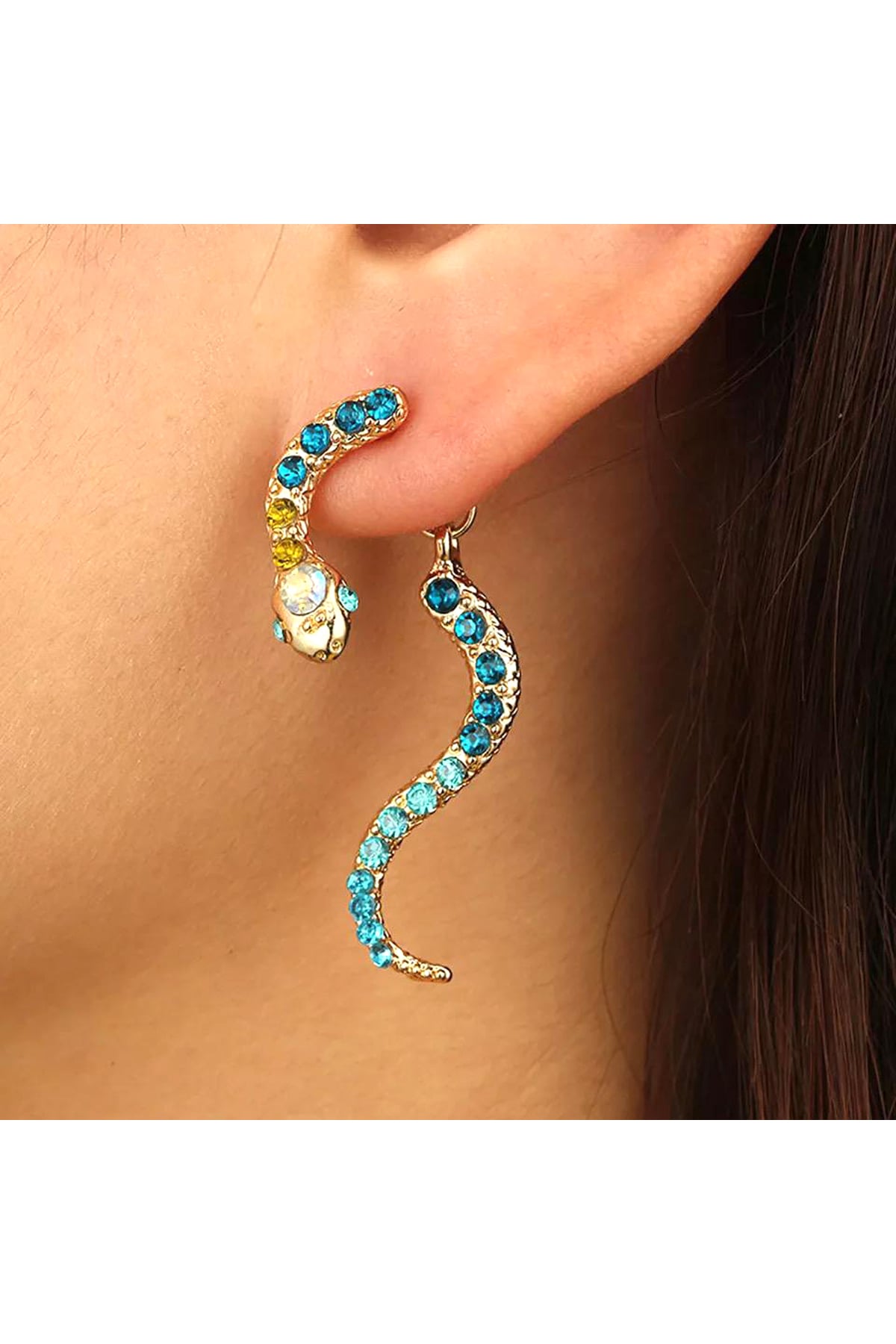 Yılan Şekilli Hayalet Küpe