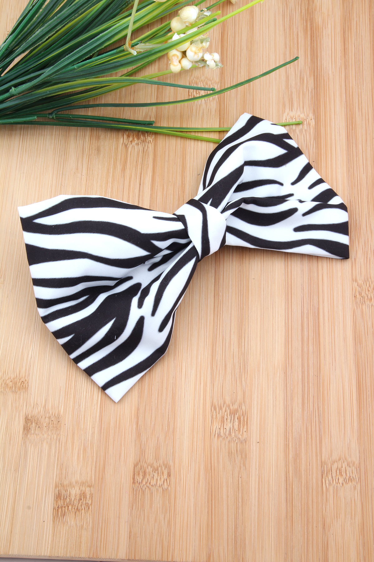 Zebra Desenli Otomatik Fiyonk Toka