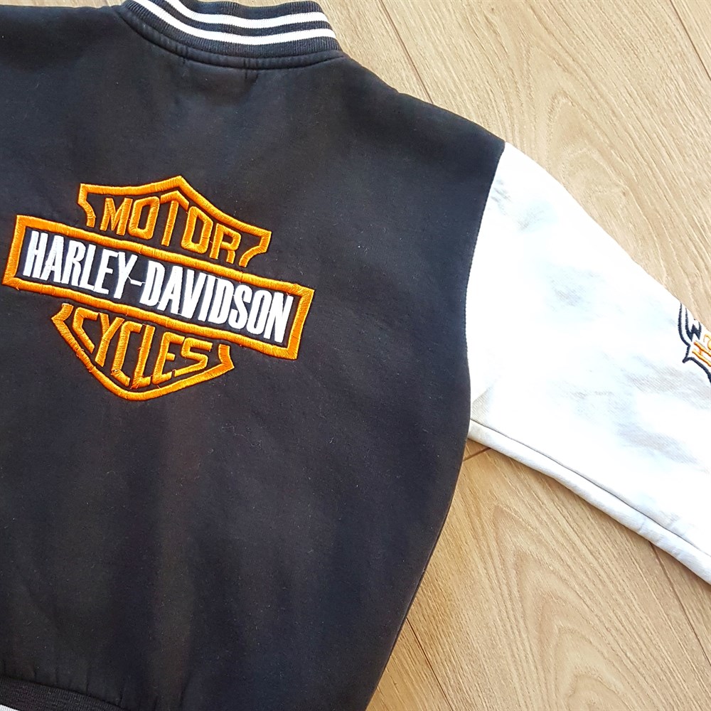 Harley-davidson vintage unisex 90s college sweat jacket
