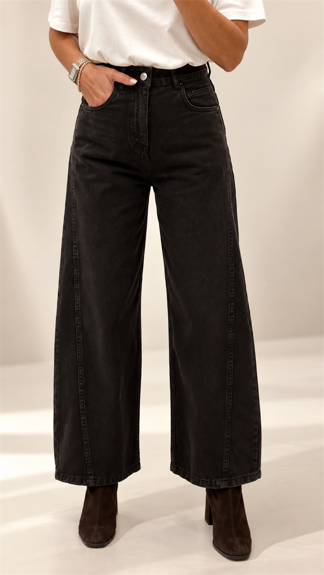 Acı Kahve Dikiş Detaylı Jean 545