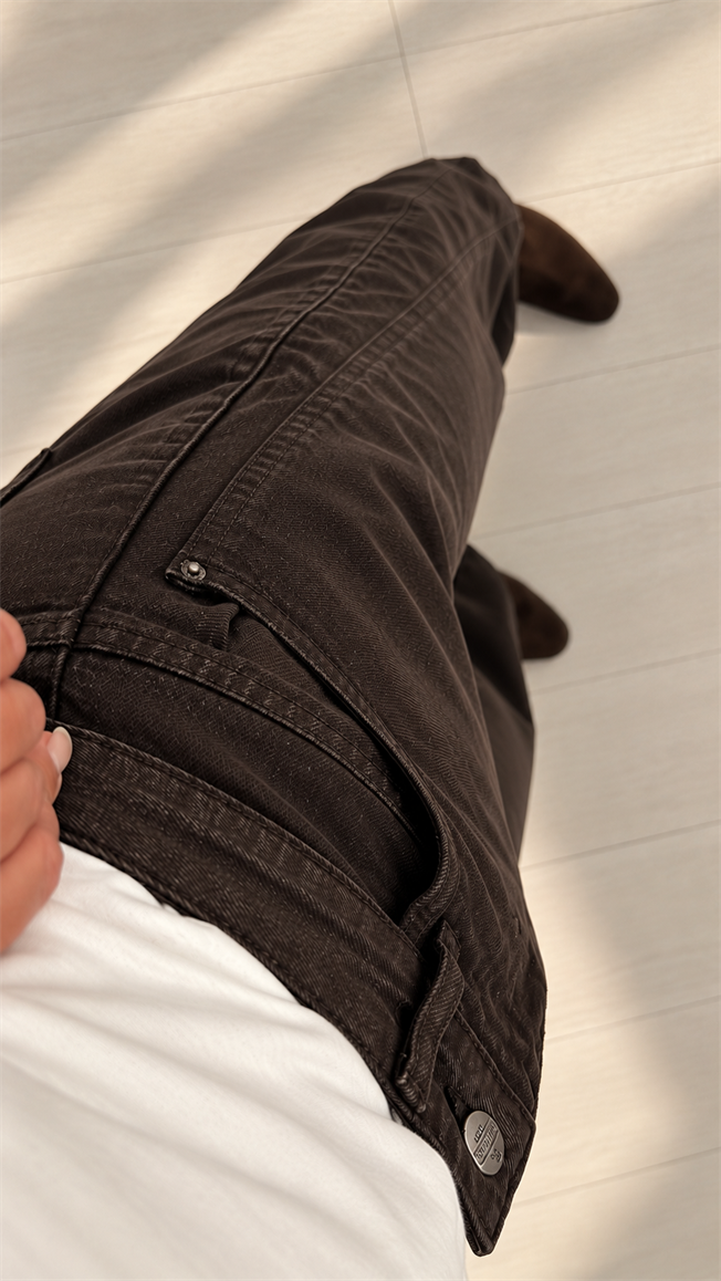 Acı Kahve Dikiş Detaylı Jean 545