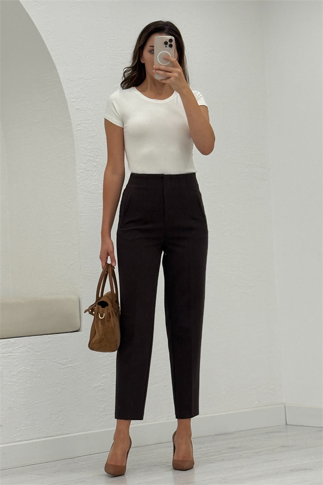 Acı Kahve Önü Flatolu Pantolon 5113