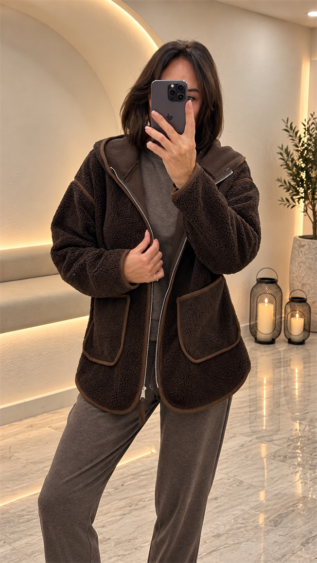 Acı Kahve Polar Ceket 23240