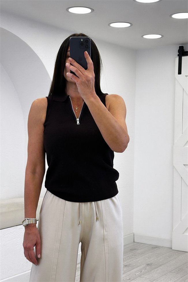 Acı Kahve Sıfır Kol Triko 5170