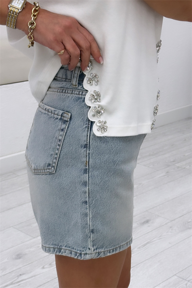 Açık Mavi Denim Şort 1511