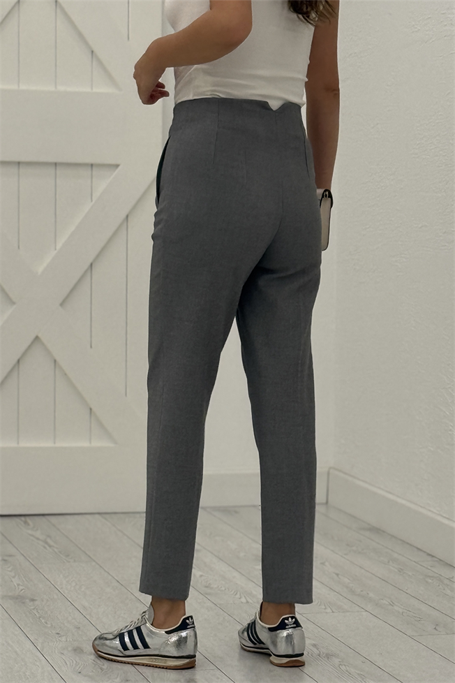 Antrasit Önü Flatolu Pantolon 5113