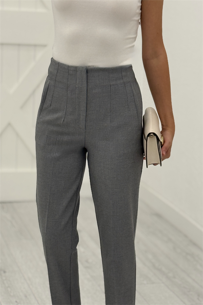 Antrasit Önü Flatolu Pantolon 5113