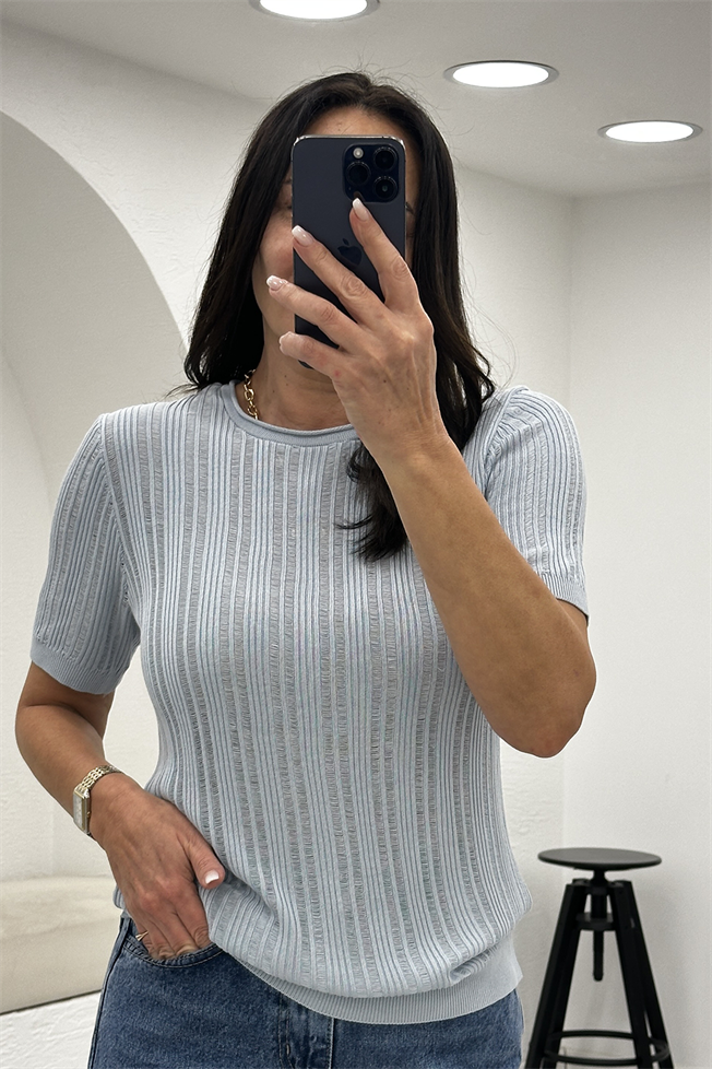 Bebe Mavisi Ajurlu Triko 3726