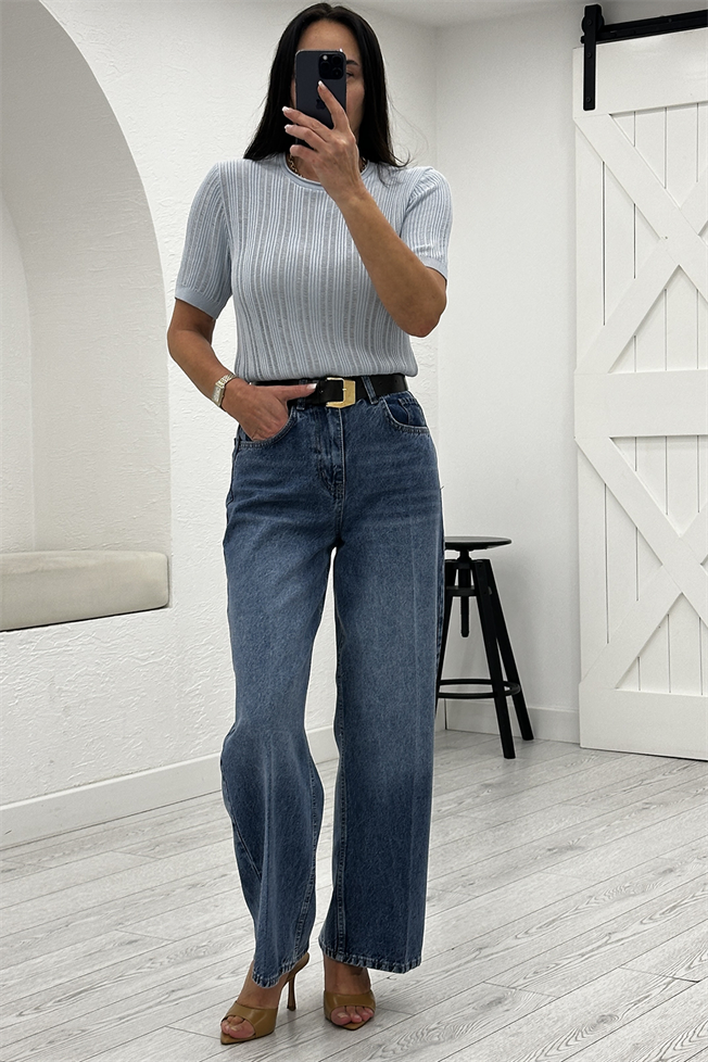 Bebe Mavisi Ajurlu Triko 3726